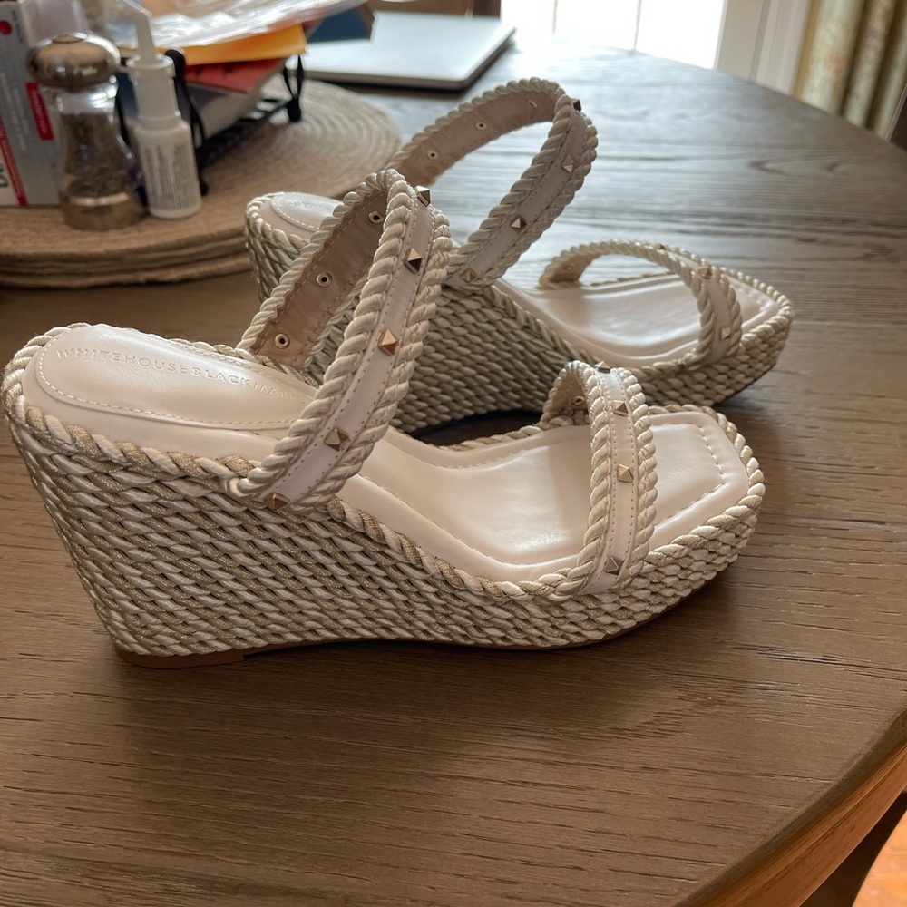 White House Black Market studded wedges